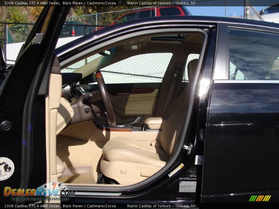 2008 Cadillac CTS 4 AWD Sedan Black Raven / Cashmere/Cocoa Photo #12