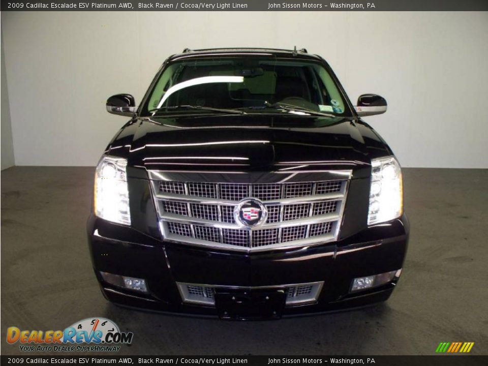 2009 Cadillac Escalade ESV Platinum AWD Black Raven / Cocoa/Very Light Linen Photo #2