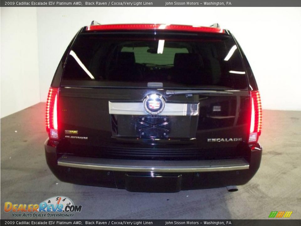 2009 Cadillac Escalade ESV Platinum AWD Black Raven / Cocoa/Very Light Linen Photo #3