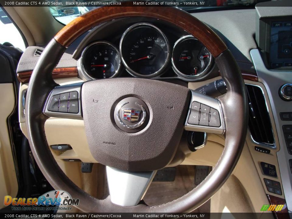 2008 Cadillac CTS 4 AWD Sedan Black Raven / Cashmere/Cocoa Photo #19