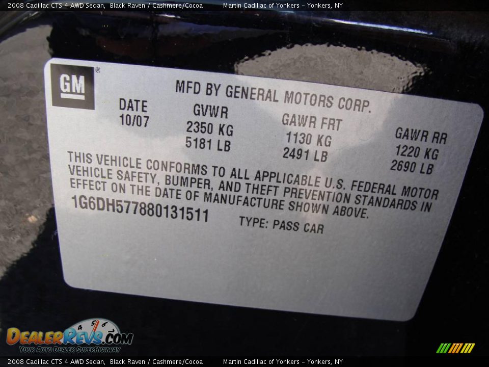 2008 Cadillac CTS 4 AWD Sedan Black Raven / Cashmere/Cocoa Photo #29