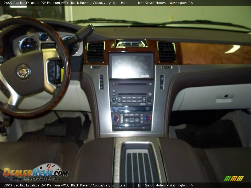 2009 Cadillac Escalade ESV Platinum AWD Black Raven / Cocoa/Very Light Linen Photo #15