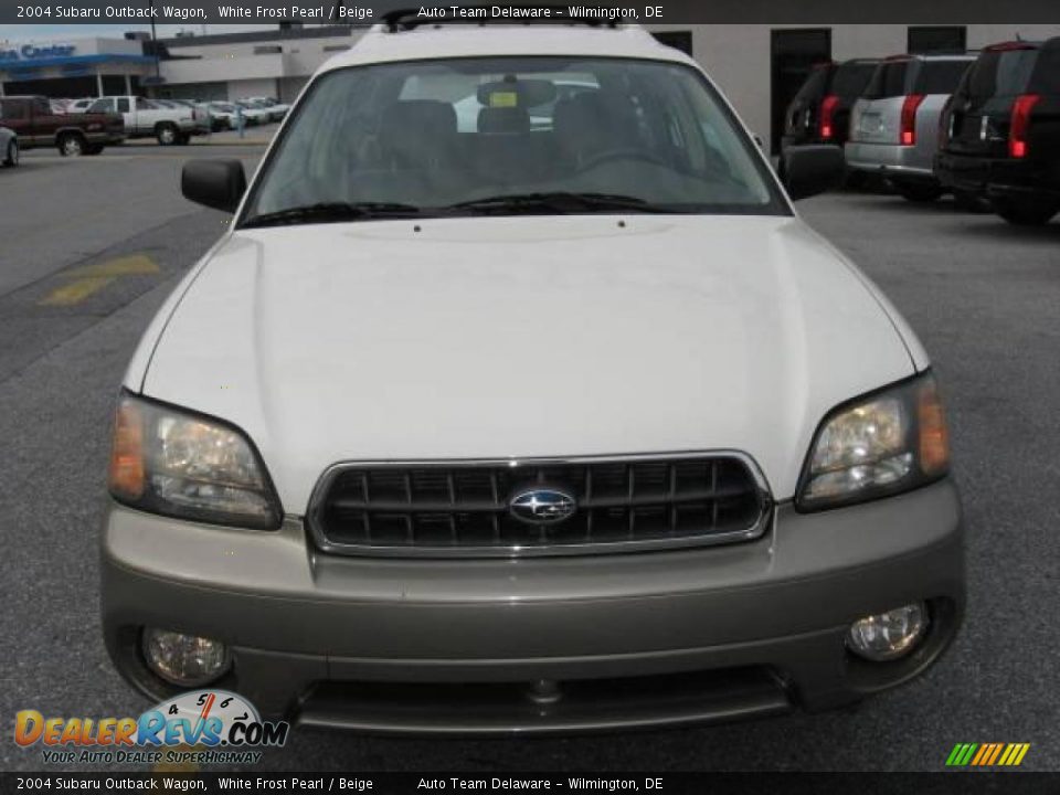 2004 Subaru Outback Wagon White Frost Pearl / Beige Photo #3