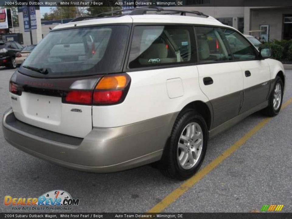 2004 Subaru Outback Wagon White Frost Pearl / Beige Photo #5