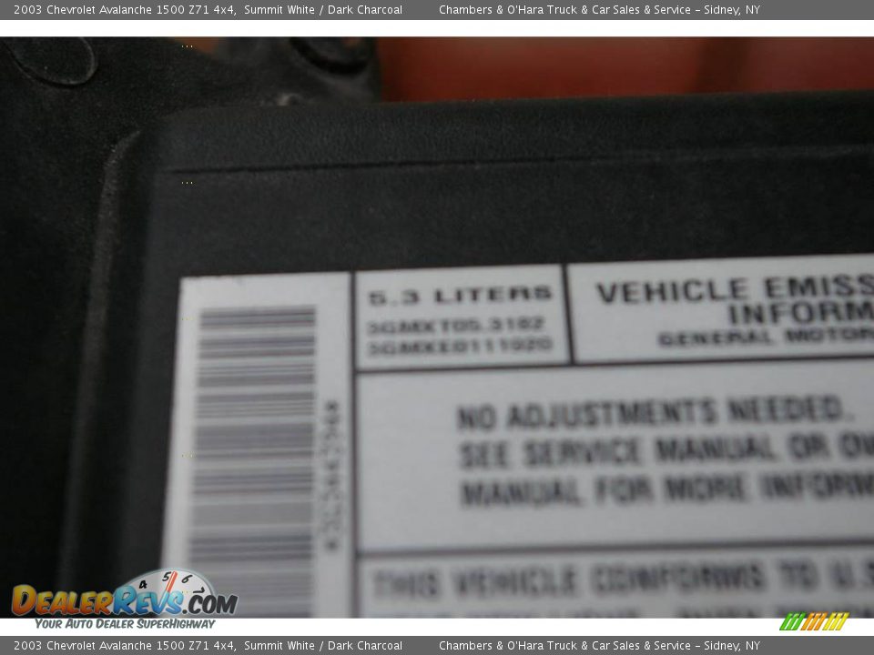 2003 Chevrolet Avalanche 1500 Z71 4x4 Summit White / Dark Charcoal Photo #15