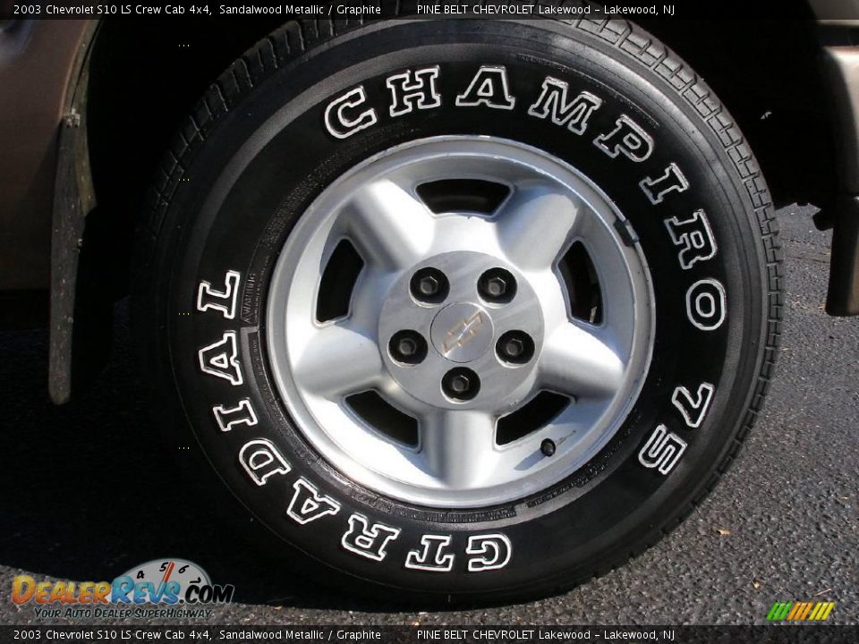 2003 Chevrolet S10 LS Crew Cab 4x4 Sandalwood Metallic / Graphite Photo #6