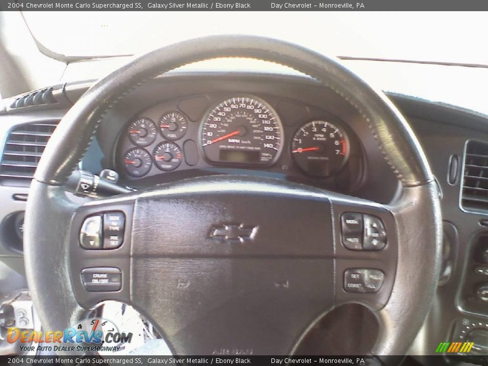 2004 Chevrolet Monte Carlo Supercharged SS Galaxy Silver Metallic / Ebony Black Photo #16