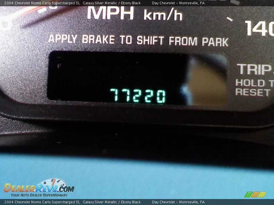 2004 Chevrolet Monte Carlo Supercharged SS Galaxy Silver Metallic / Ebony Black Photo #17