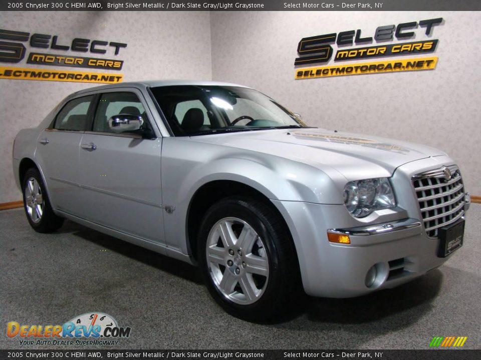 2005 Chrysler 300 C HEMI AWD Bright Silver Metallic / Dark Slate Gray/Light Graystone Photo #3