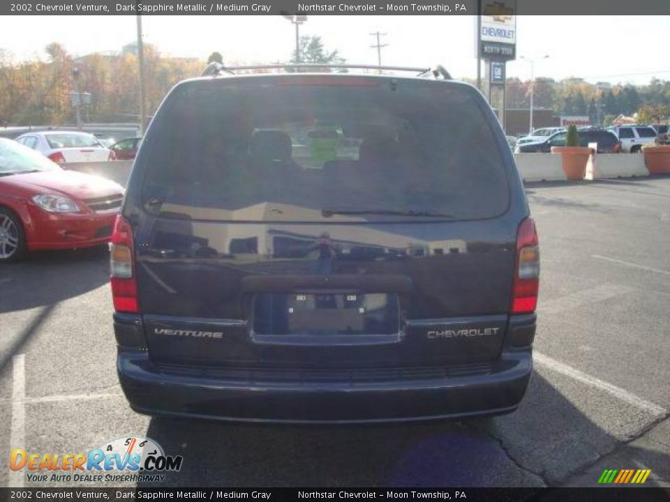 2002 Chevrolet Venture Dark Sapphire Metallic / Medium Gray Photo #4
