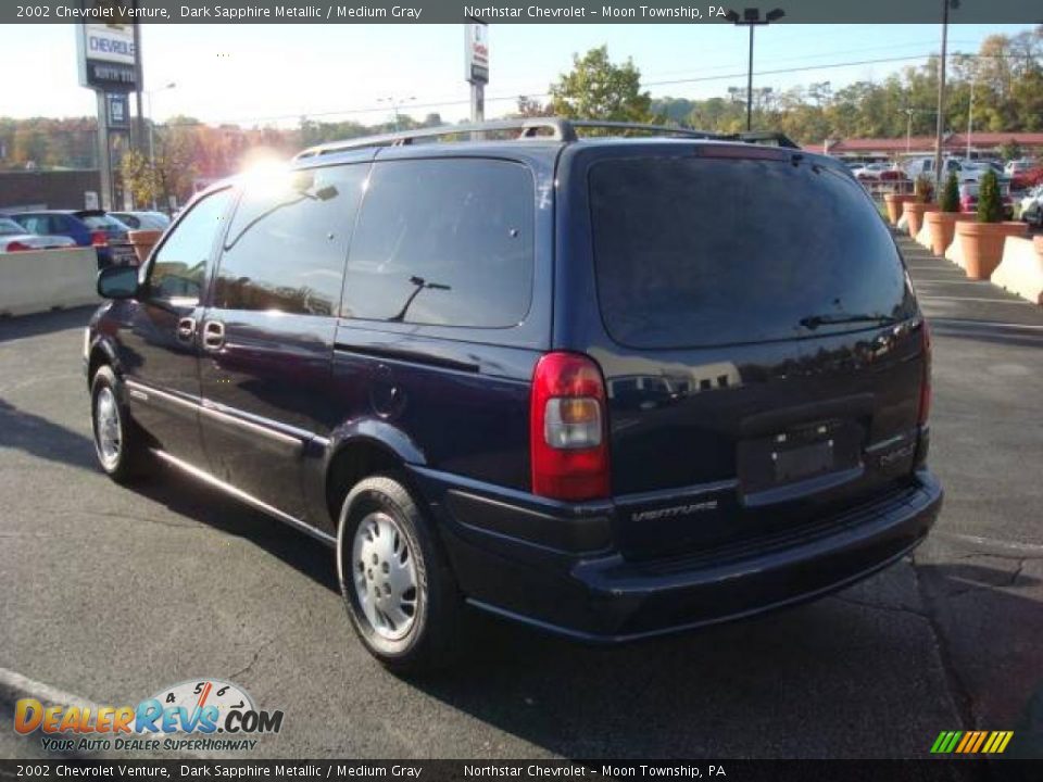2002 Chevrolet Venture Dark Sapphire Metallic / Medium Gray Photo #5
