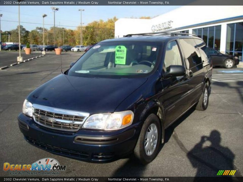 2002 Chevrolet Venture Dark Sapphire Metallic / Medium Gray Photo #7