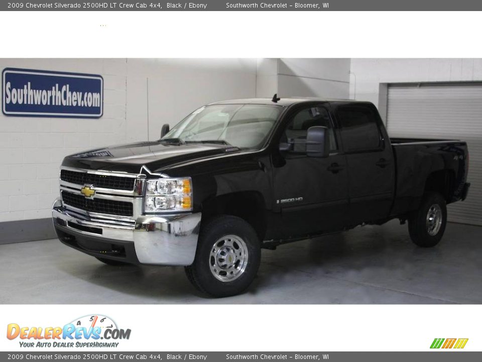 2009 Chevrolet Silverado 2500HD LT Crew Cab 4x4 Black / Ebony Photo #1