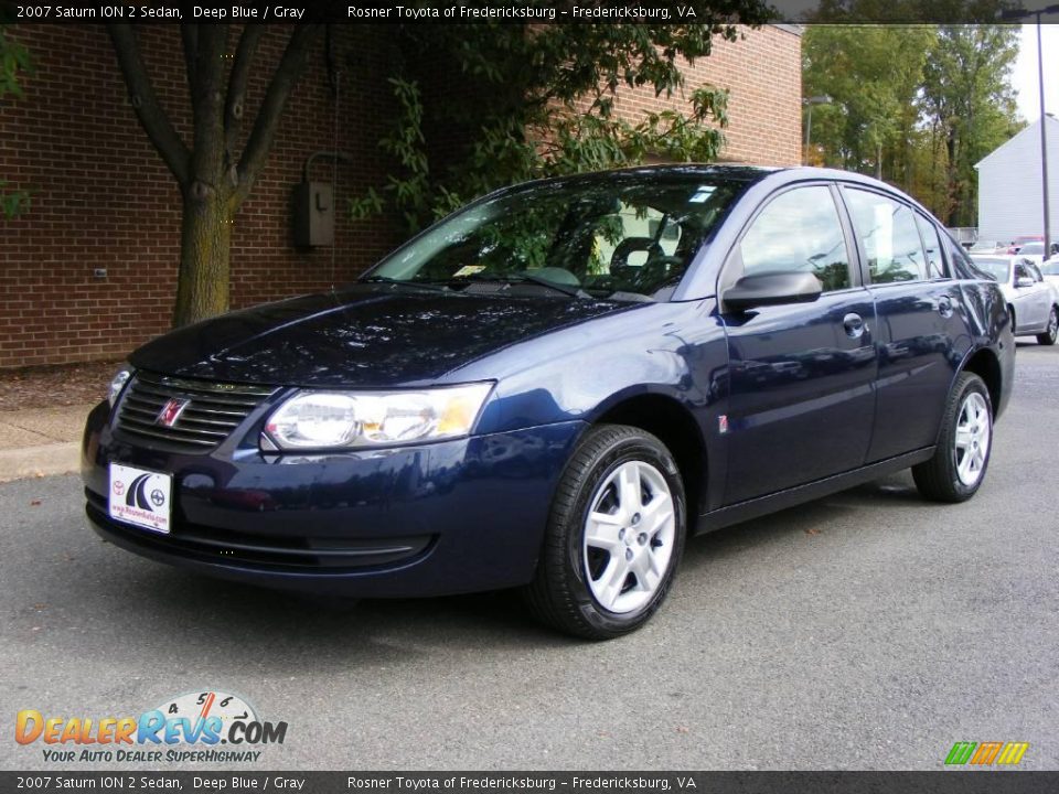 2007 Saturn ION 2 Sedan Deep Blue / Gray Photo #1