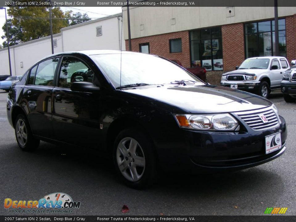 2007 Saturn ION 2 Sedan Deep Blue / Gray Photo #2