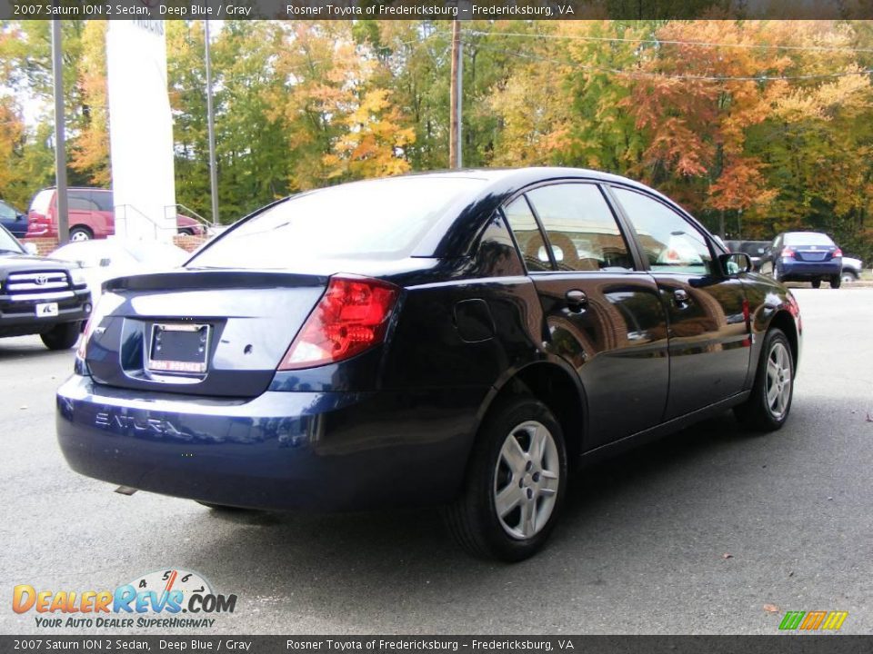 2007 Saturn ION 2 Sedan Deep Blue / Gray Photo #3
