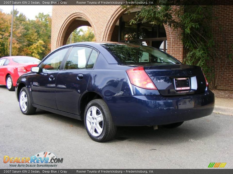2007 Saturn ION 2 Sedan Deep Blue / Gray Photo #4
