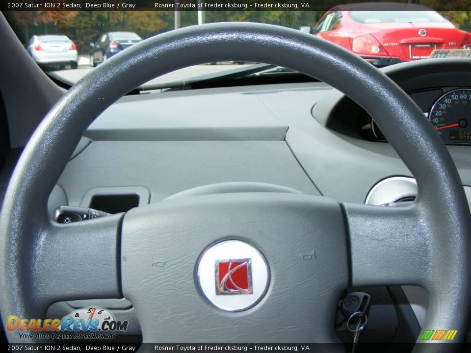 2007 Saturn ION 2 Sedan Deep Blue / Gray Photo #8