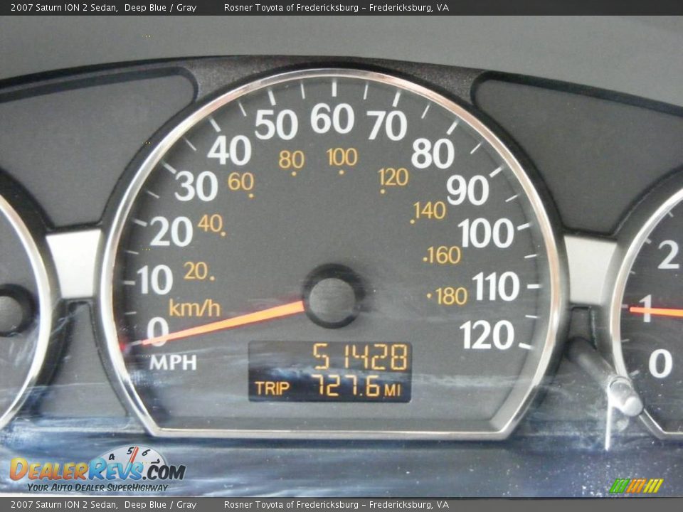 2007 Saturn ION 2 Sedan Deep Blue / Gray Photo #9