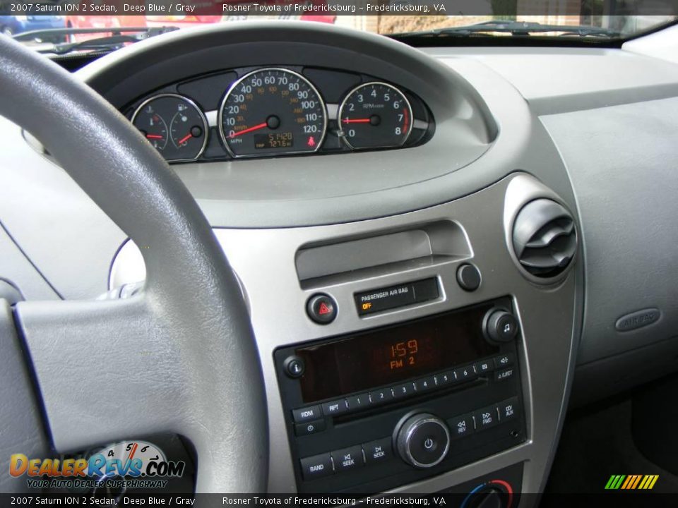 2007 Saturn ION 2 Sedan Deep Blue / Gray Photo #10