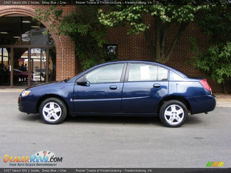 2007 Saturn ION 2 Sedan Deep Blue / Gray Photo #16