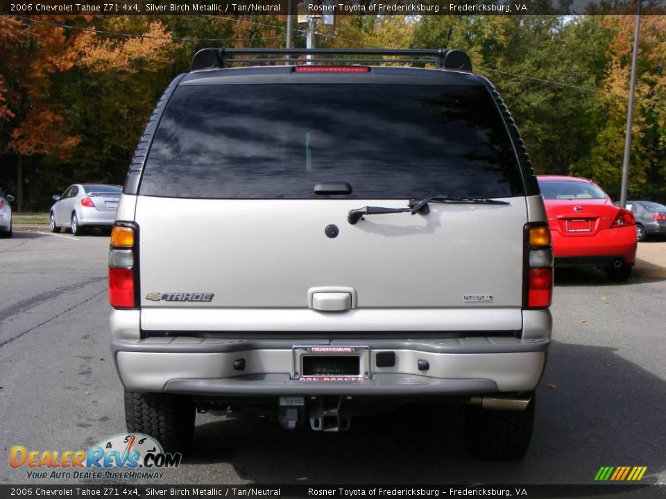 2006 Chevrolet Tahoe Z71 4x4 Silver Birch Metallic / Tan/Neutral Photo #27