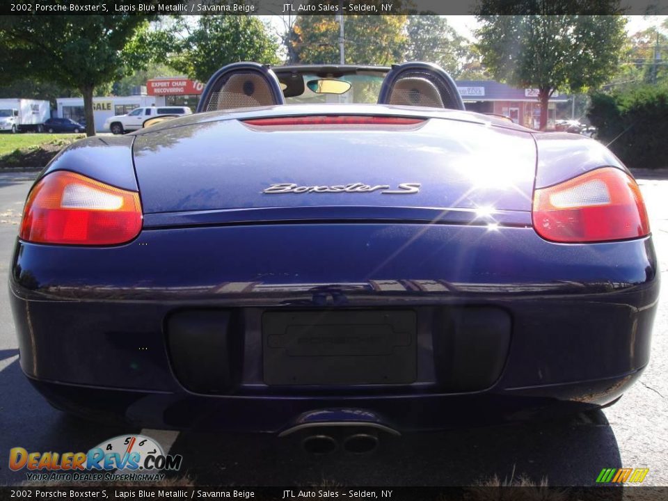 2002 Porsche Boxster S Lapis Blue Metallic / Savanna Beige Photo #5