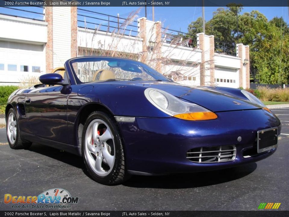 2002 Porsche Boxster S Lapis Blue Metallic / Savanna Beige Photo #8