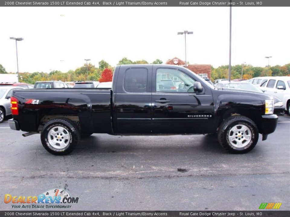 2008 Chevrolet Silverado 1500 LT Extended Cab 4x4 Black / Light Titanium/Ebony Accents Photo #1