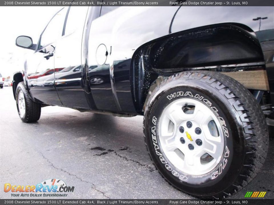 2008 Chevrolet Silverado 1500 LT Extended Cab 4x4 Black / Light Titanium/Ebony Accents Photo #4