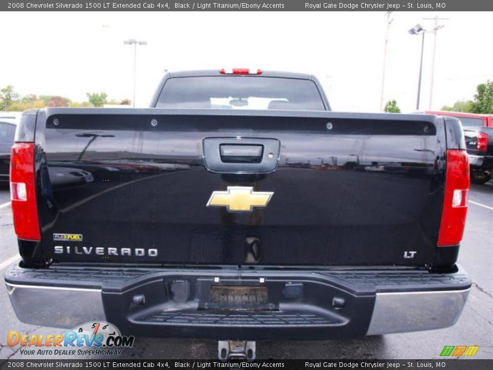 2008 Chevrolet Silverado 1500 LT Extended Cab 4x4 Black / Light Titanium/Ebony Accents Photo #6