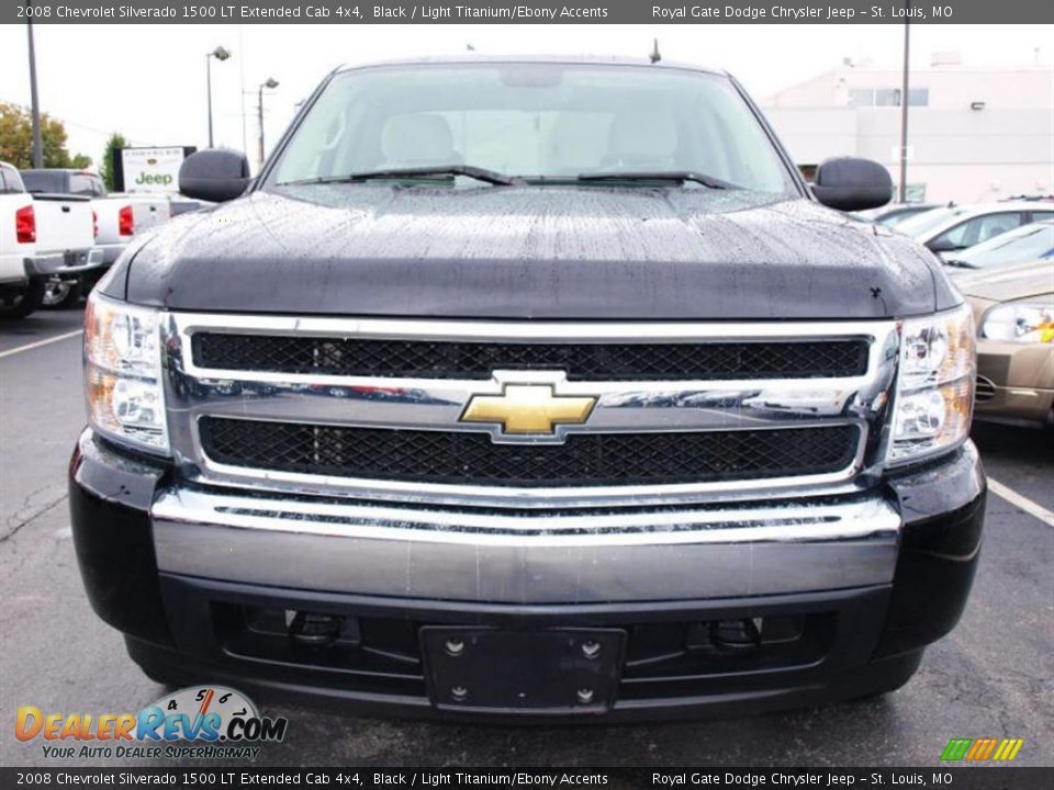 2008 Chevrolet Silverado 1500 LT Extended Cab 4x4 Black / Light Titanium/Ebony Accents Photo #8