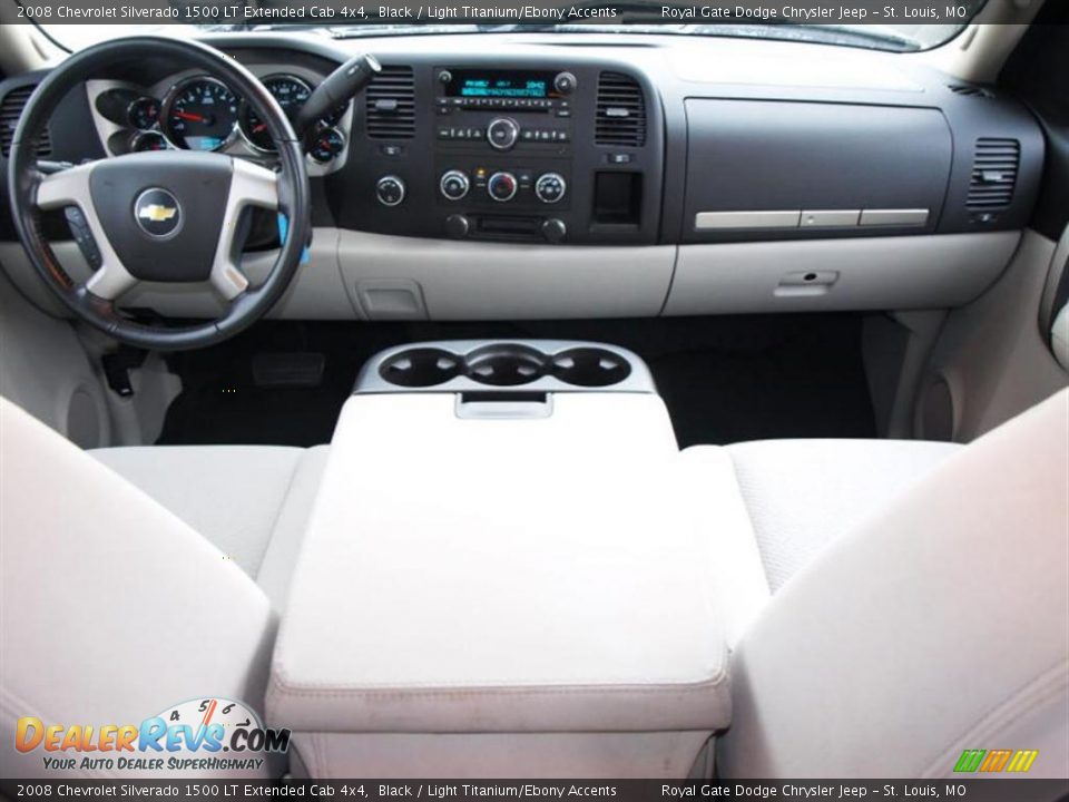 2008 Chevrolet Silverado 1500 LT Extended Cab 4x4 Black / Light Titanium/Ebony Accents Photo #10