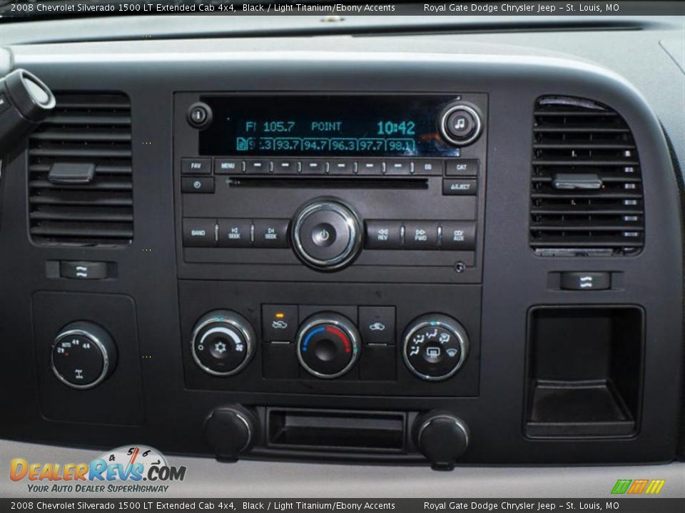 2008 Chevrolet Silverado 1500 LT Extended Cab 4x4 Black / Light Titanium/Ebony Accents Photo #12