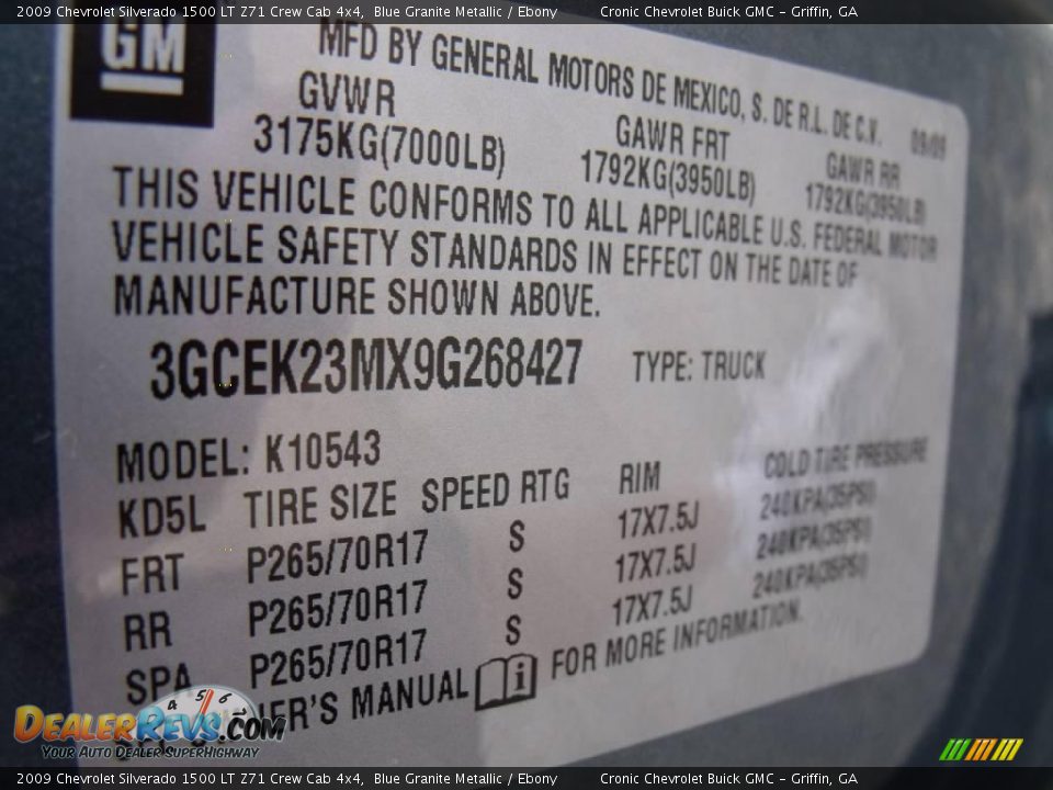 2009 Chevrolet Silverado 1500 LT Z71 Crew Cab 4x4 Blue Granite Metallic / Ebony Photo #21