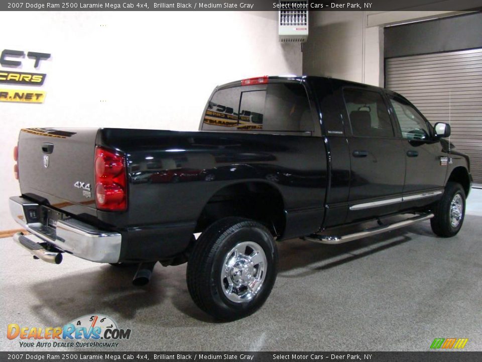 2007 Dodge Ram 2500 Laramie Mega Cab 4x4 Brilliant Black / Medium Slate Gray Photo #4
