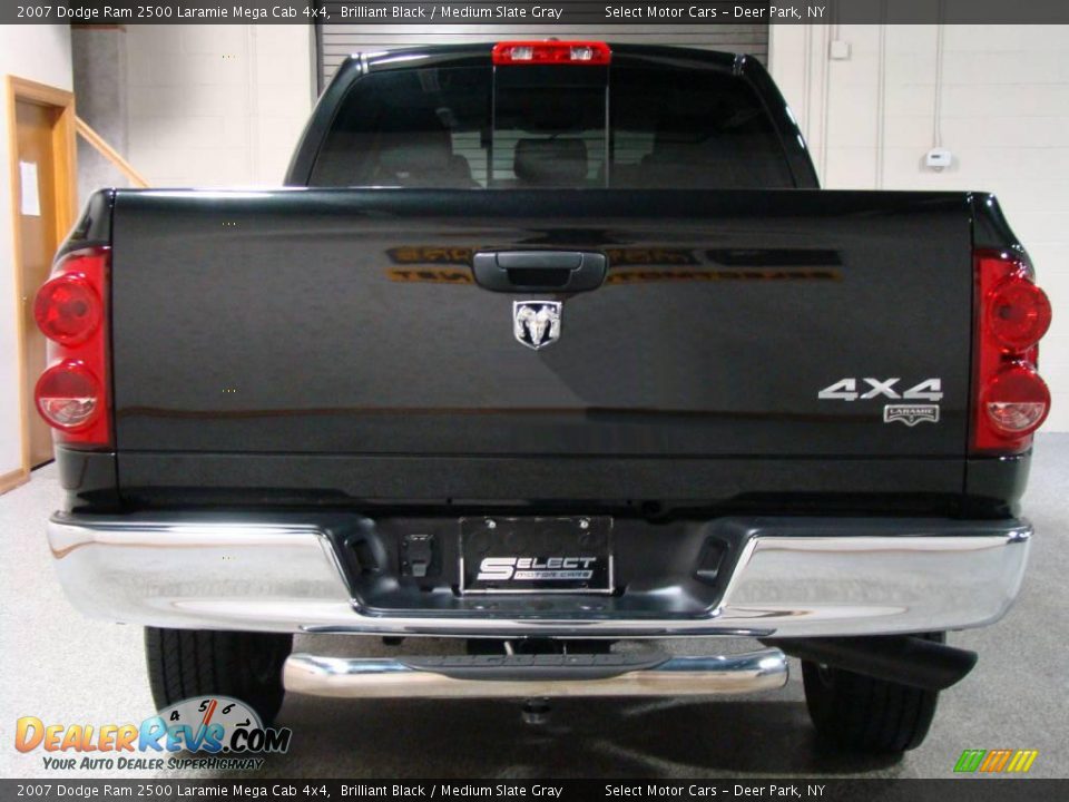 2007 Dodge Ram 2500 Laramie Mega Cab 4x4 Brilliant Black / Medium Slate Gray Photo #5