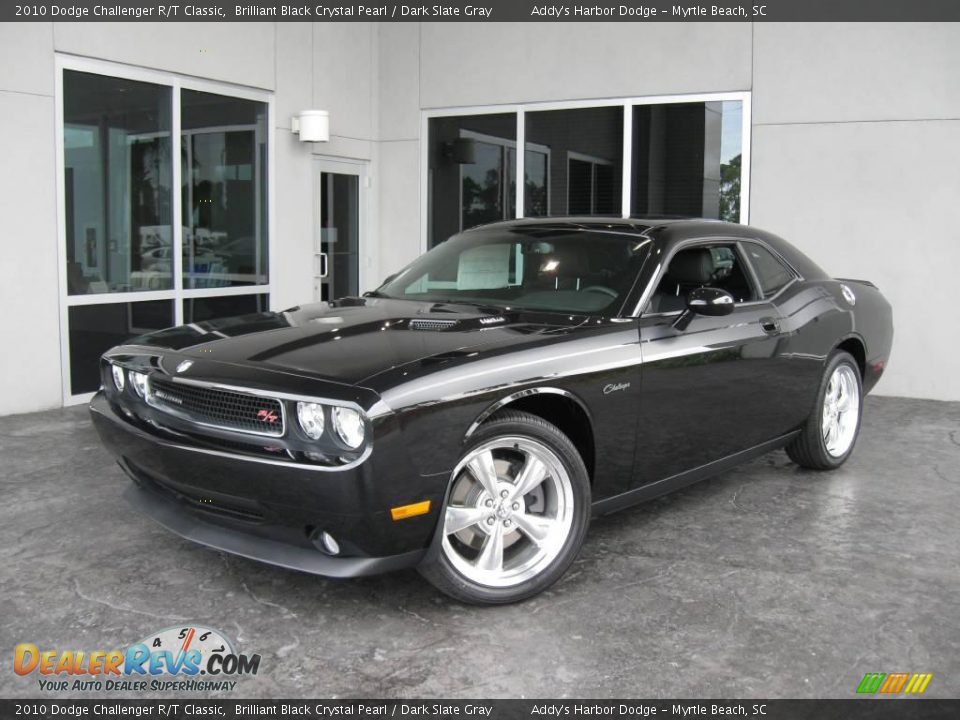 2010 Dodge Challenger R/T Classic Brilliant Black Crystal Pearl / Dark Slate Gray Photo #1