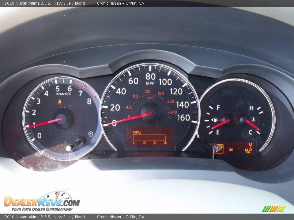 2010 Nissan Altima 2.5 S Navy Blue / Blond Photo #13