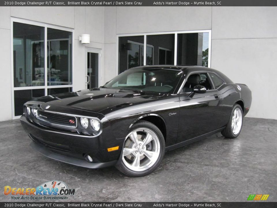 2010 Dodge Challenger R/T Classic Brilliant Black Crystal Pearl / Dark Slate Gray Photo #2