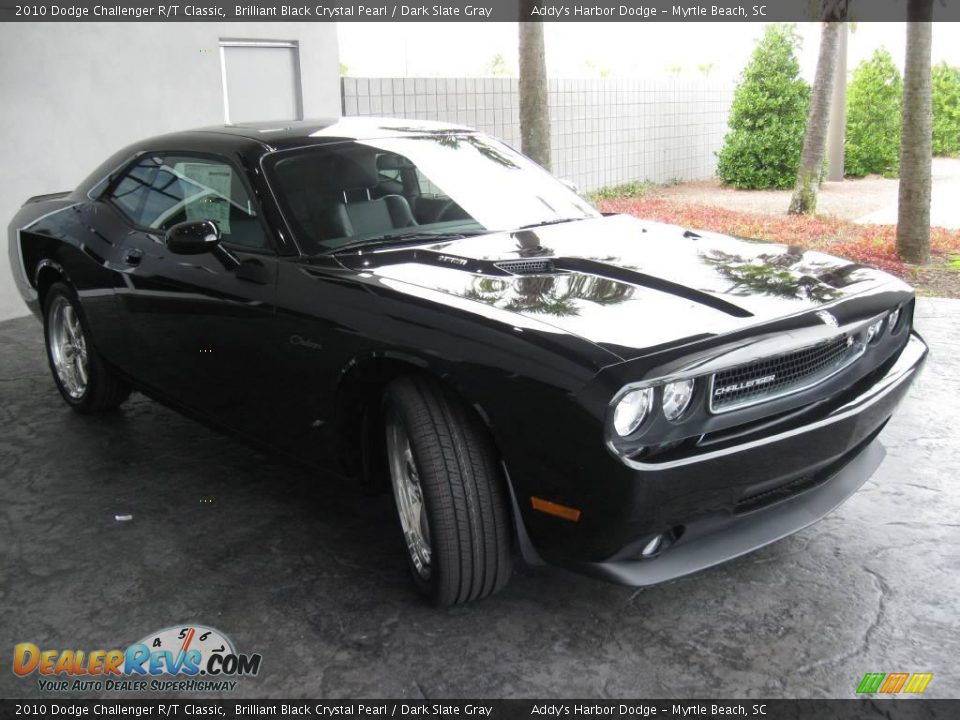 2010 Dodge Challenger R/T Classic Brilliant Black Crystal Pearl / Dark Slate Gray Photo #4
