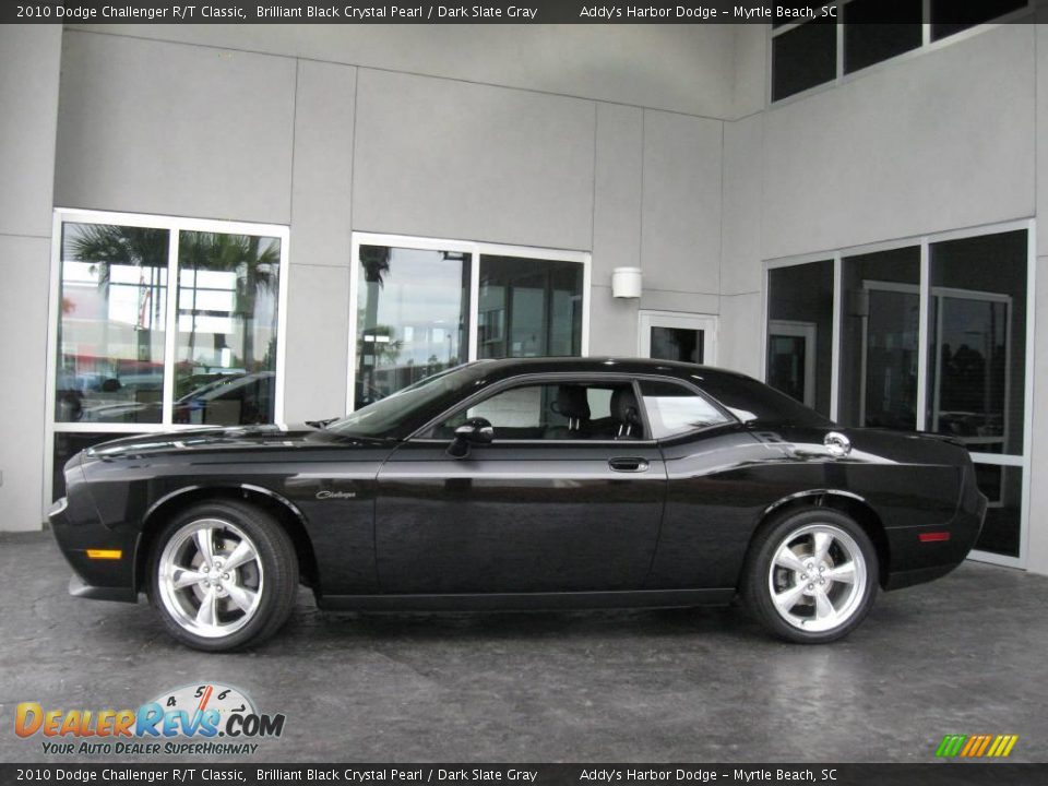 2010 Dodge Challenger R/T Classic Brilliant Black Crystal Pearl / Dark Slate Gray Photo #6