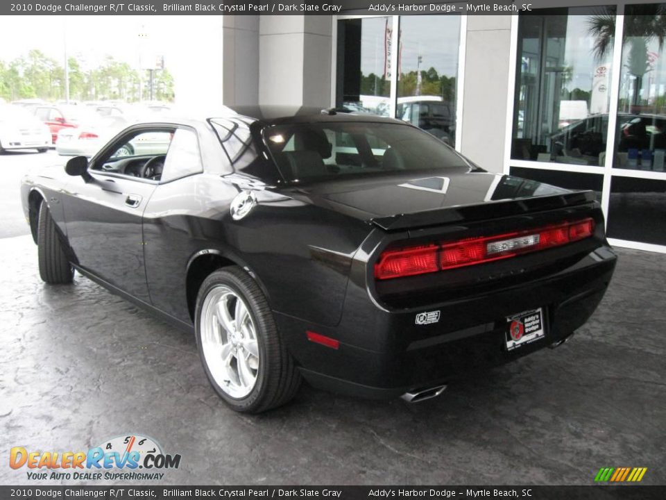 2010 Dodge Challenger R/T Classic Brilliant Black Crystal Pearl / Dark Slate Gray Photo #7