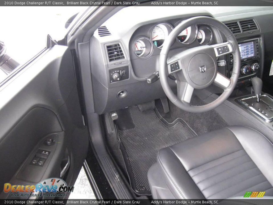 2010 Dodge Challenger R/T Classic Brilliant Black Crystal Pearl / Dark Slate Gray Photo #16