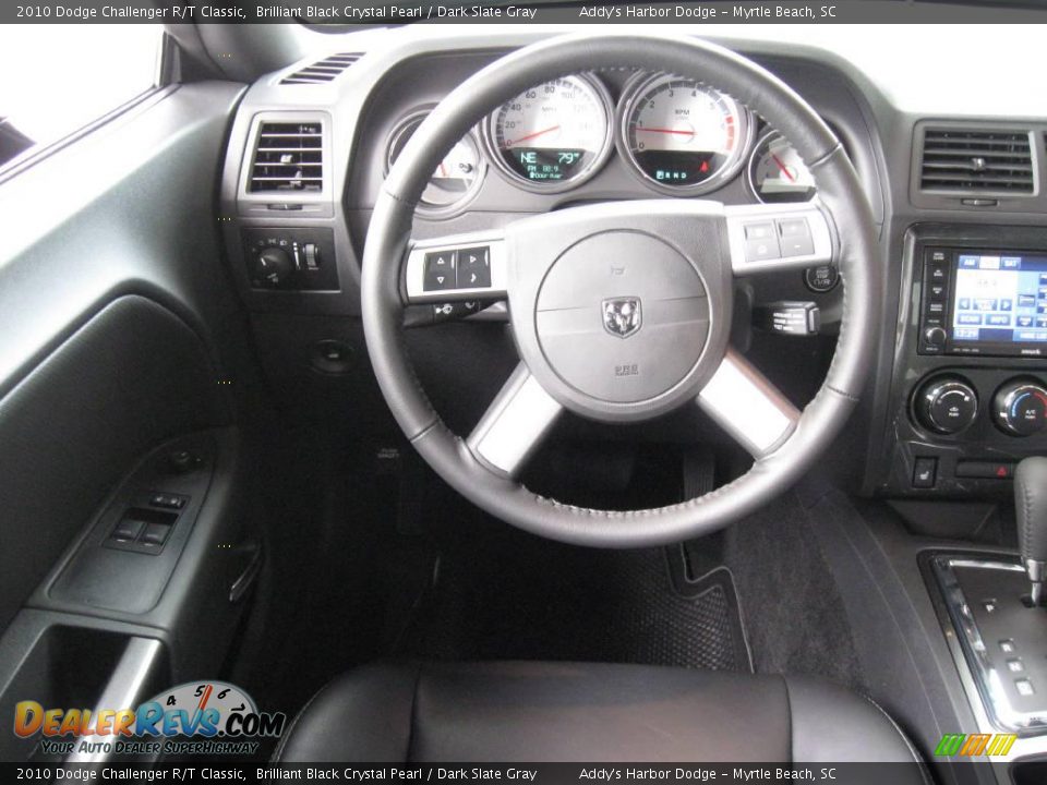 2010 Dodge Challenger R/T Classic Brilliant Black Crystal Pearl / Dark Slate Gray Photo #23