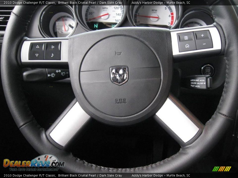 2010 Dodge Challenger R/T Classic Brilliant Black Crystal Pearl / Dark Slate Gray Photo #25