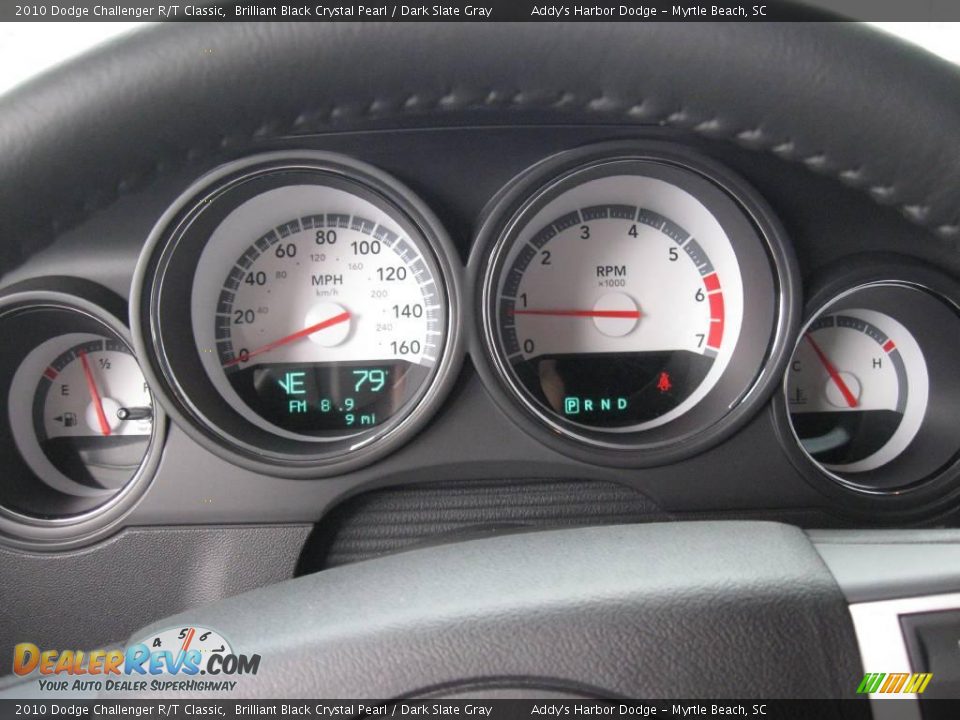 2010 Dodge Challenger R/T Classic Brilliant Black Crystal Pearl / Dark Slate Gray Photo #27