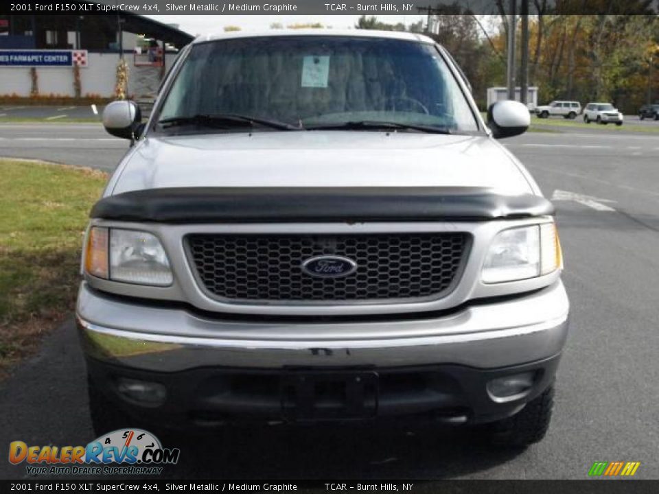 2001 Ford F150 XLT SuperCrew 4x4 Silver Metallic / Medium Graphite Photo #3