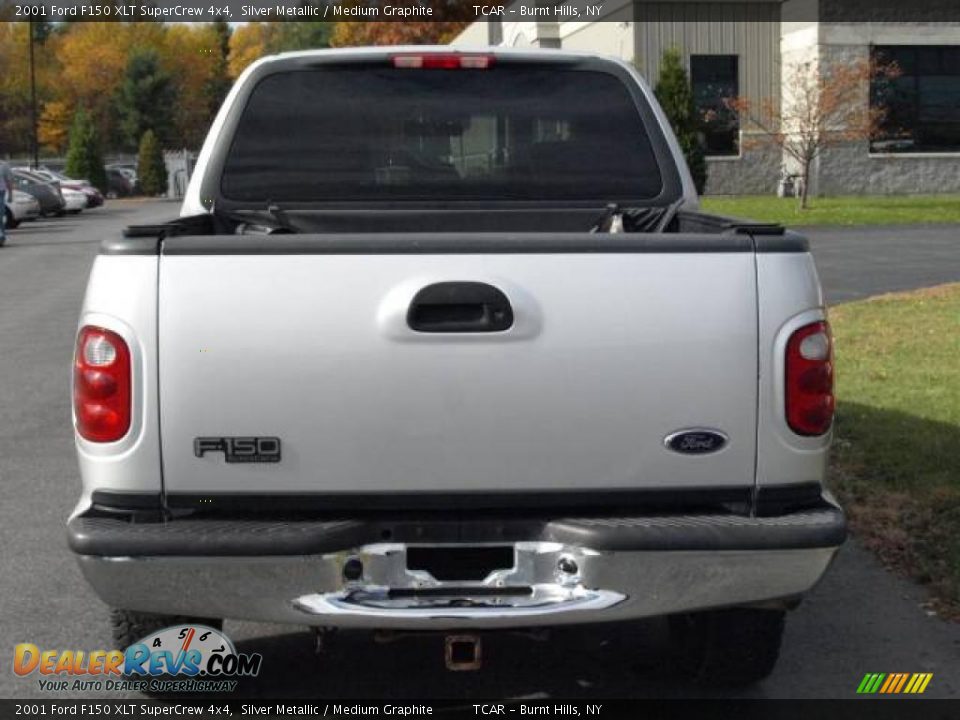 2001 Ford F150 XLT SuperCrew 4x4 Silver Metallic / Medium Graphite Photo #5