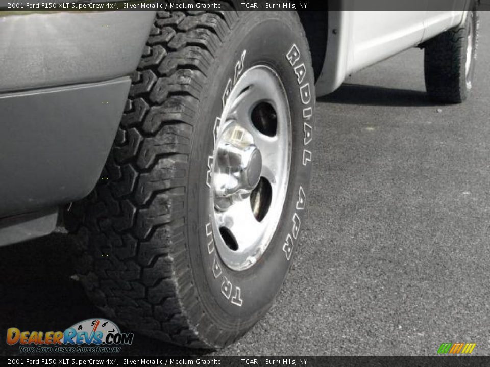 2001 Ford F150 XLT SuperCrew 4x4 Silver Metallic / Medium Graphite Photo #6